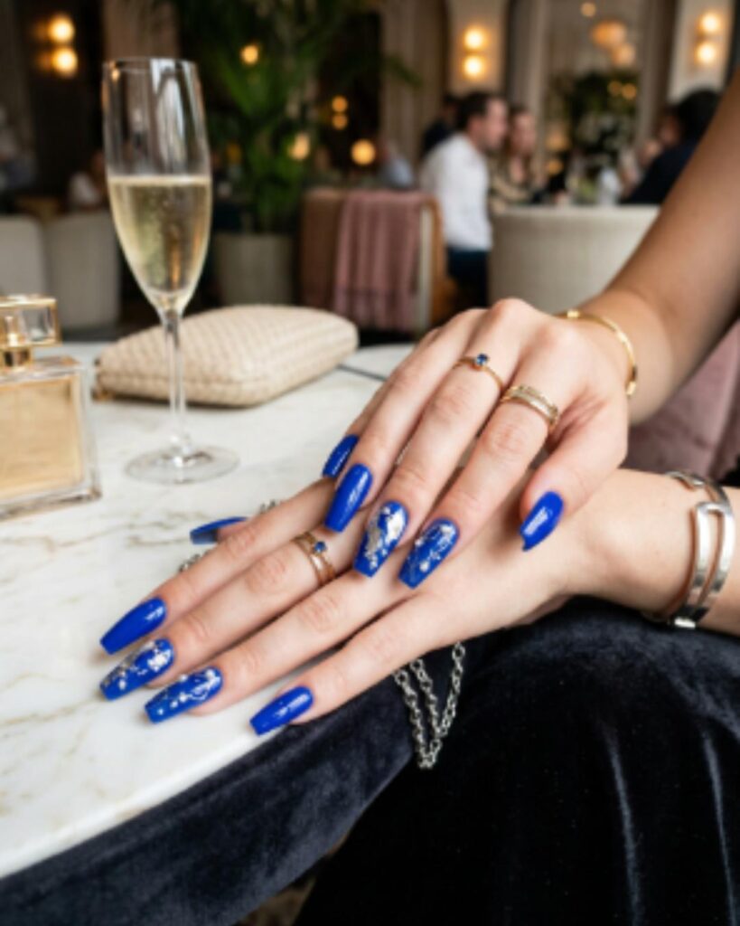 Cobalt Blue Statement Nails