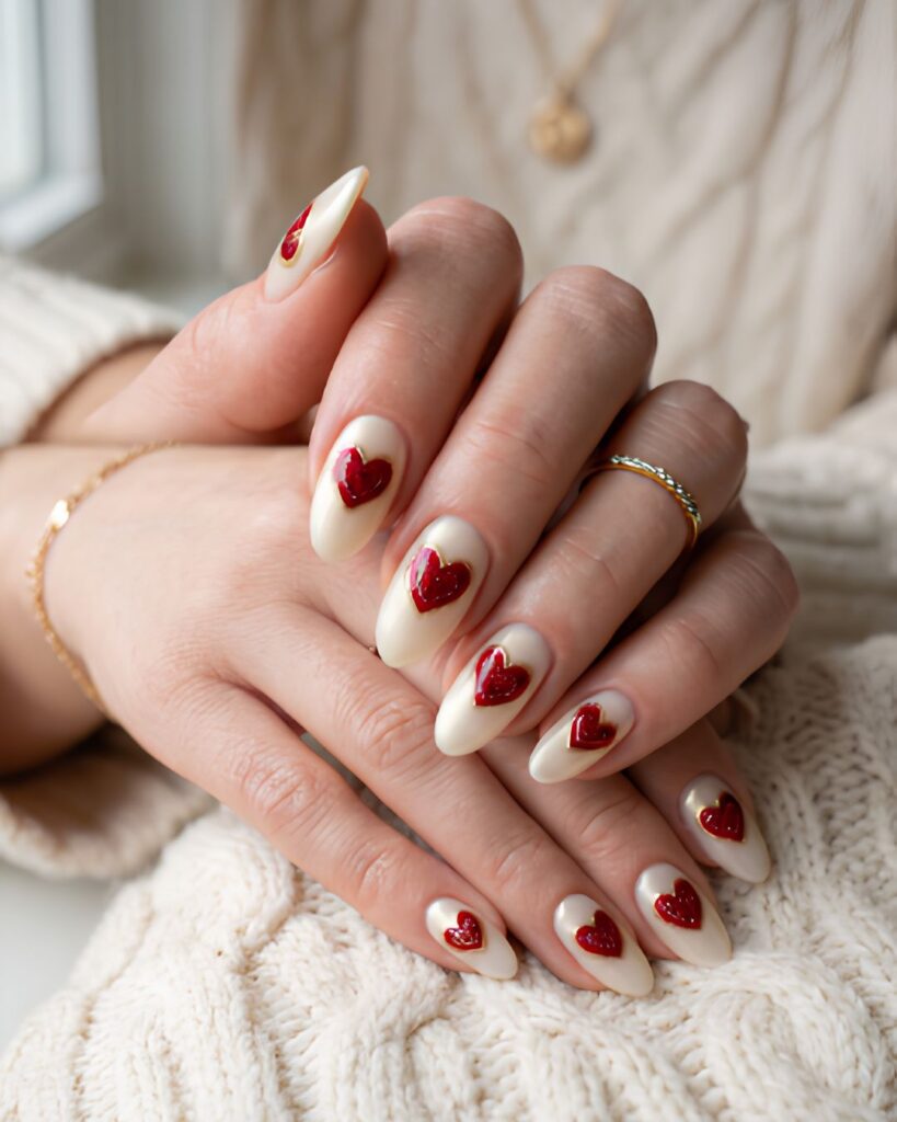 Double Heart Layer Nails