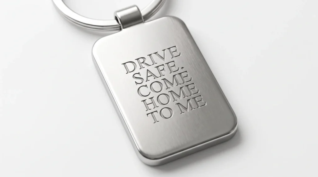 Drive safe keychain