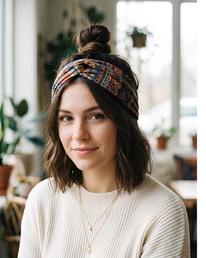 Headband Plus Mini Bun