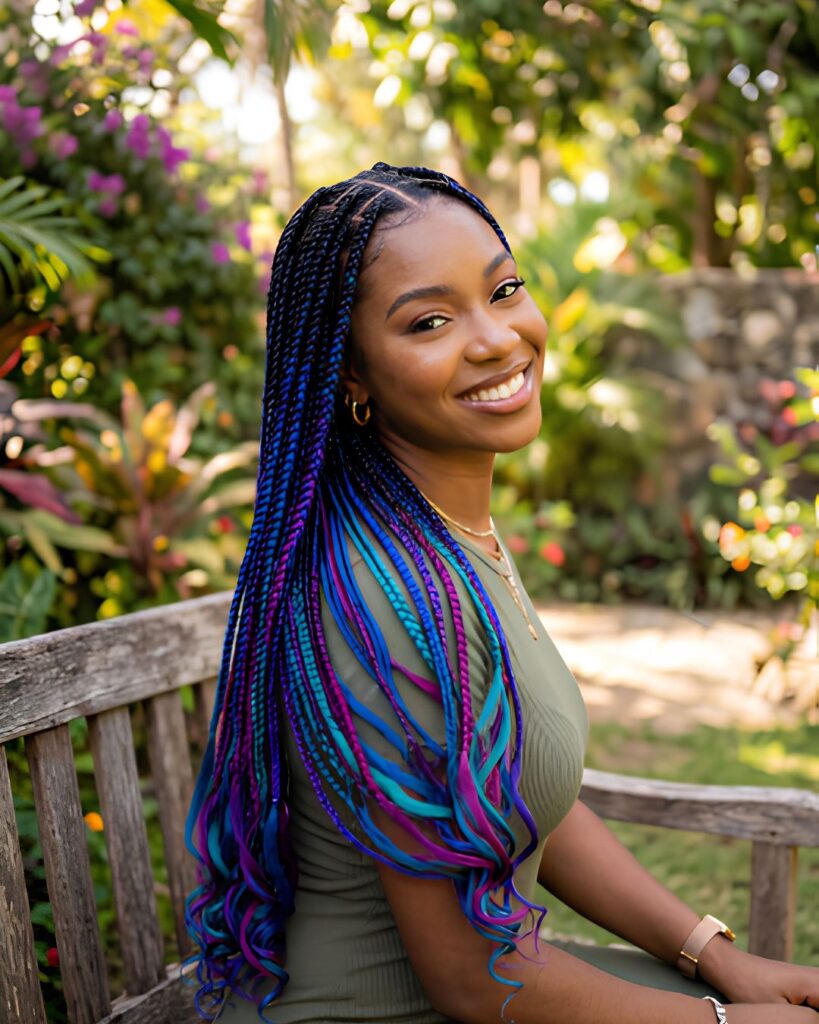 Knotless Braids With Color