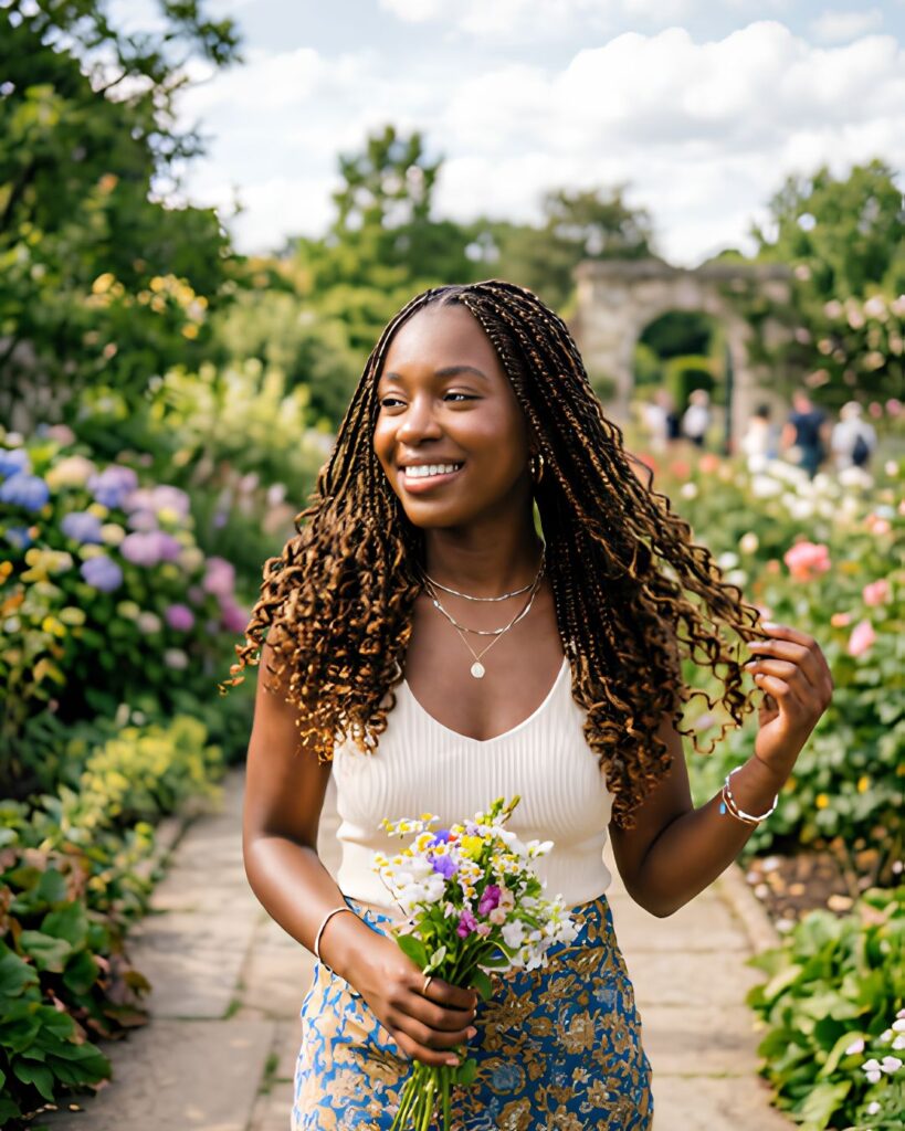 Knotless Braids With Curly Ends