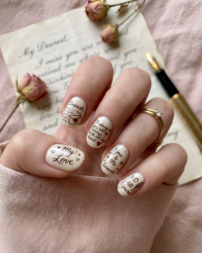 Love Letter Nail Art