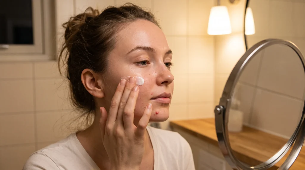 Moisturise around the pimple