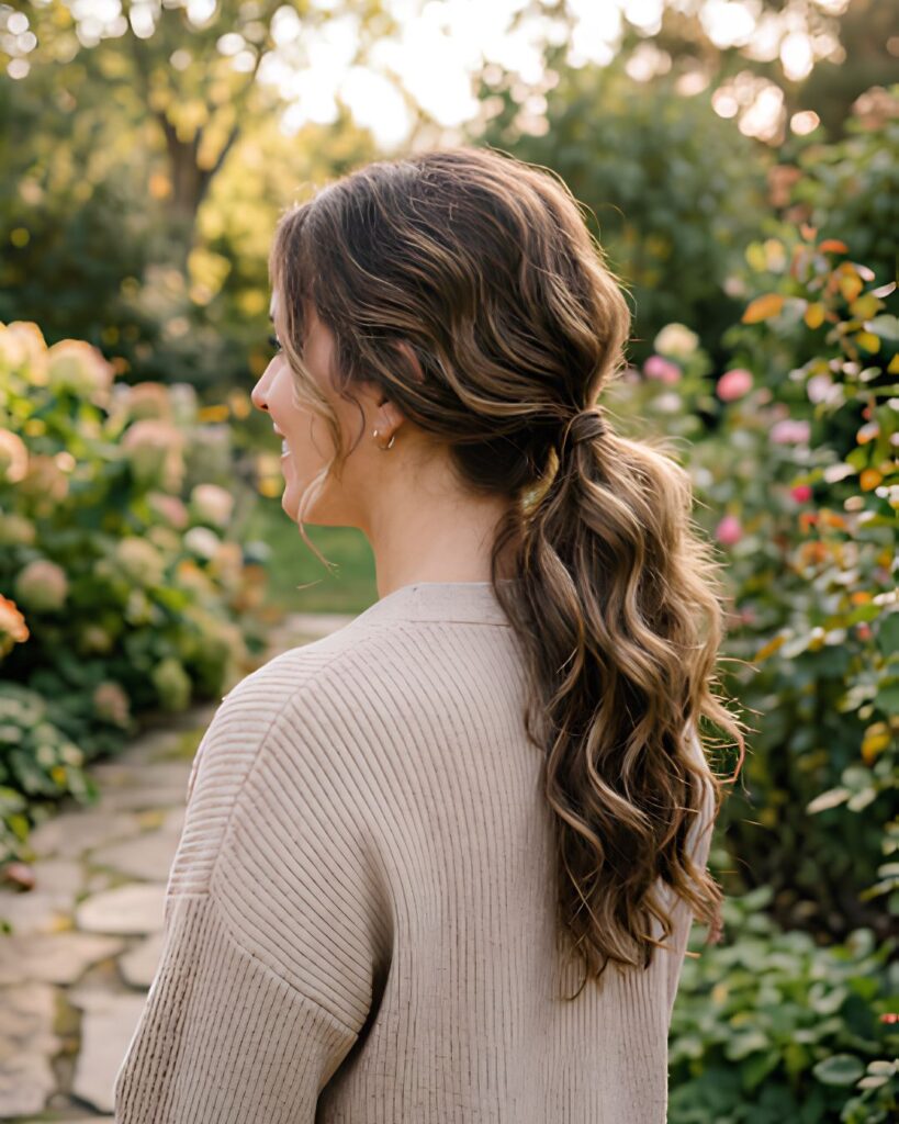 Textured Low Ponytail