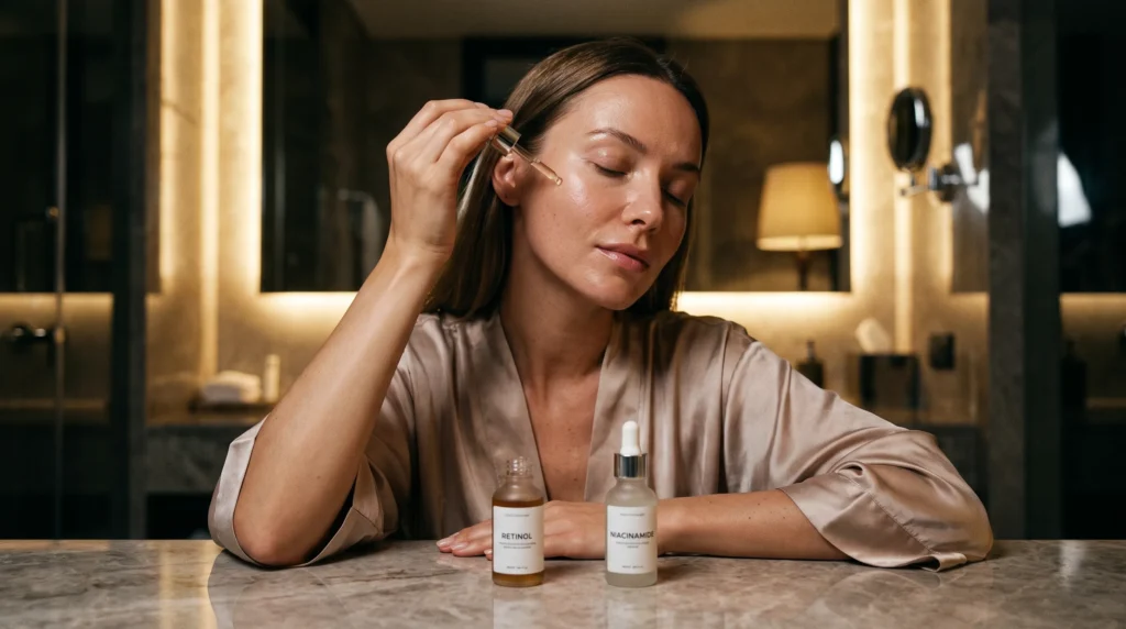 Try a retinol or niacinamide serum