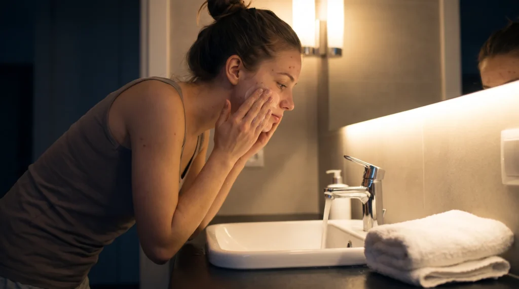 Wash your face gently