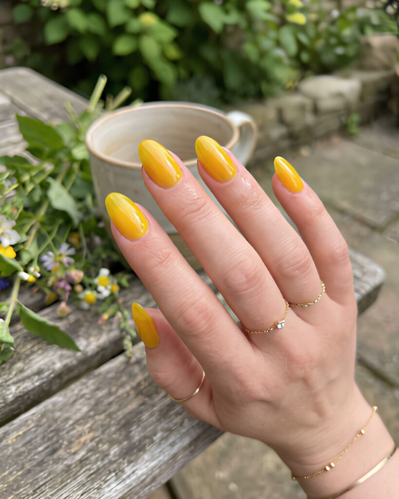 Yellow Jelly Gloss Nails