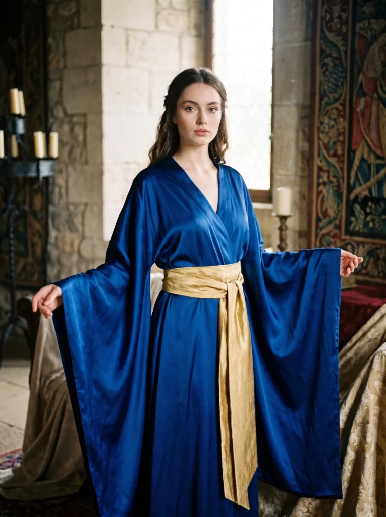 Belted robe as a court gown