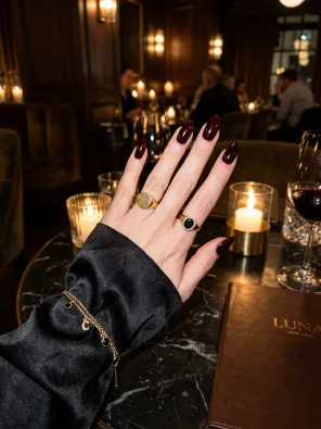 Black cherry nails