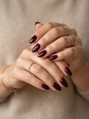 Black cherry nails