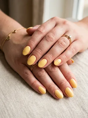 Butter yellow nails