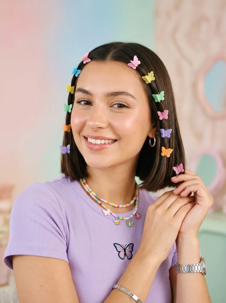 Butterfly clip bob