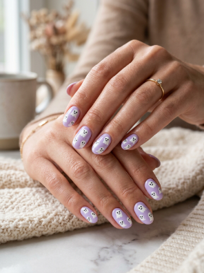 Cartoon ghost nails
