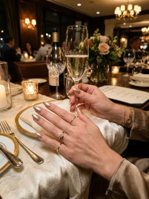 Champagne gold nails