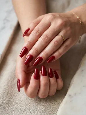 Classic red coffin nails