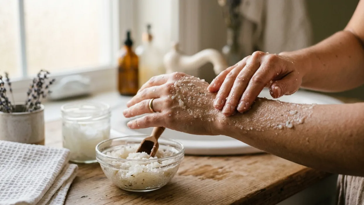 Exfoliate with a sugar scrub
