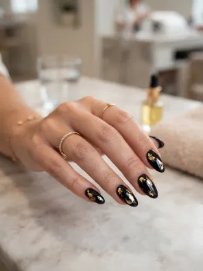 Fine gold foil nails