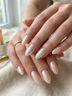 Glazed donut nails