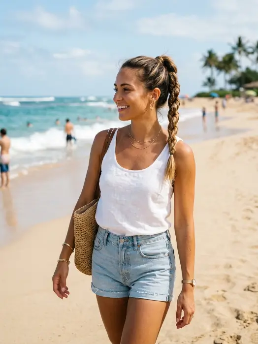 High Ponytail With a Twist