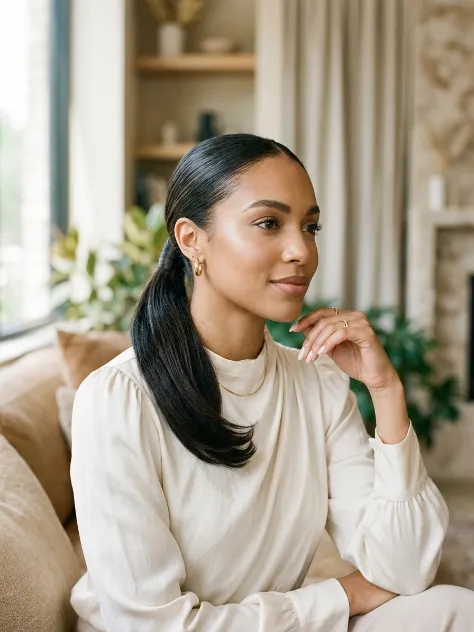 Low Ponytail With Wrap