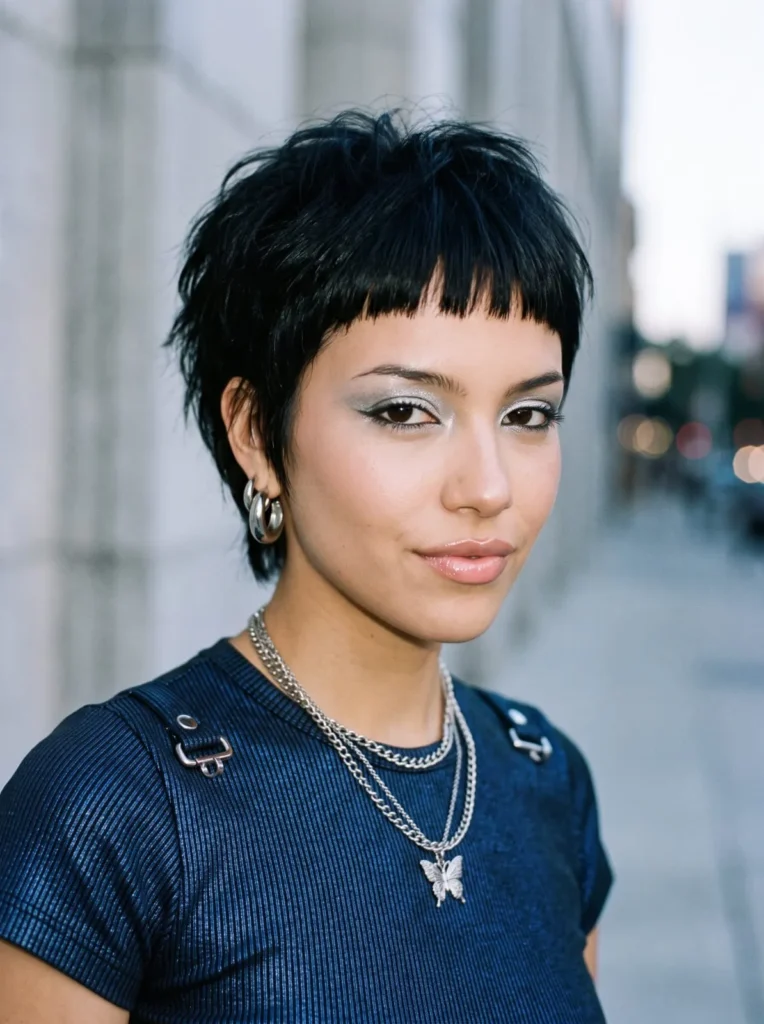 Micro bangs with pixie
