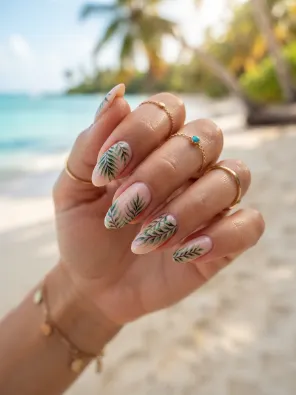 Palm leaf nails