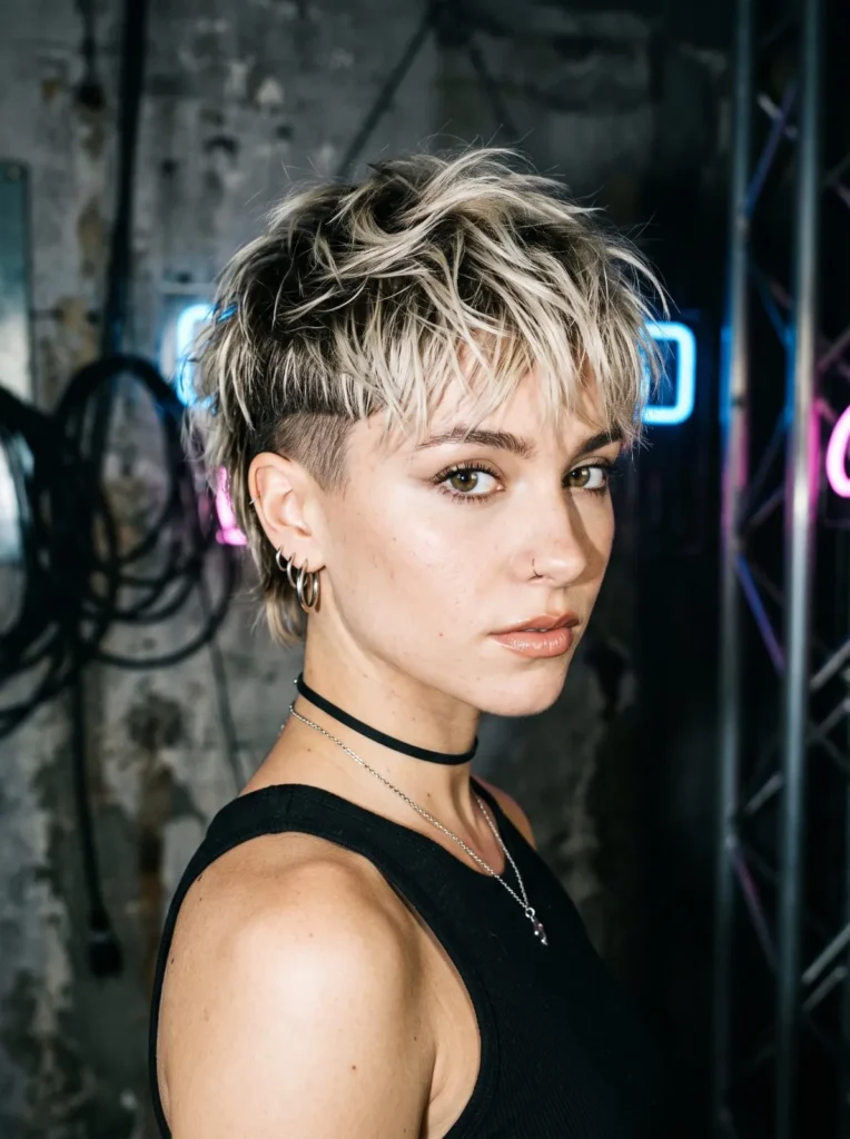 Pixie with undercut detail