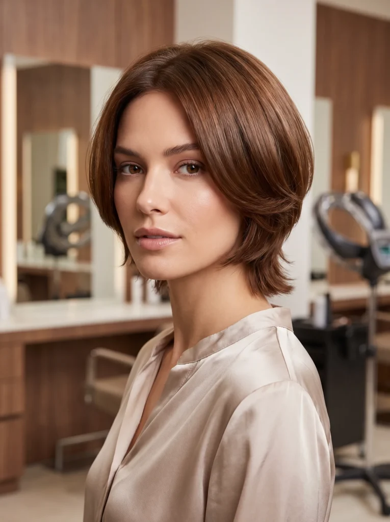 Rounded mullet bob