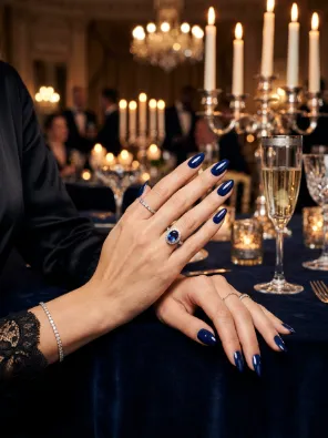 Sapphire blue nails