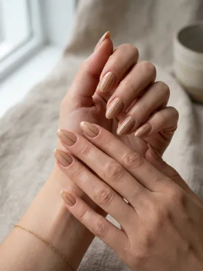 Single line nail art