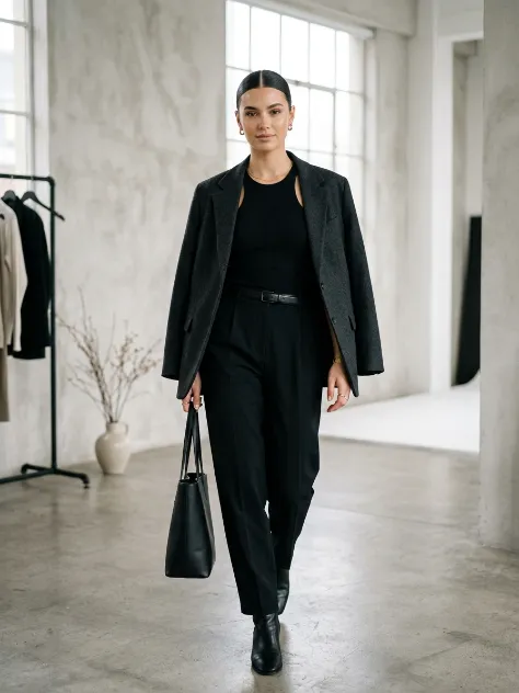 Slicked Back Bun With Middle Part
