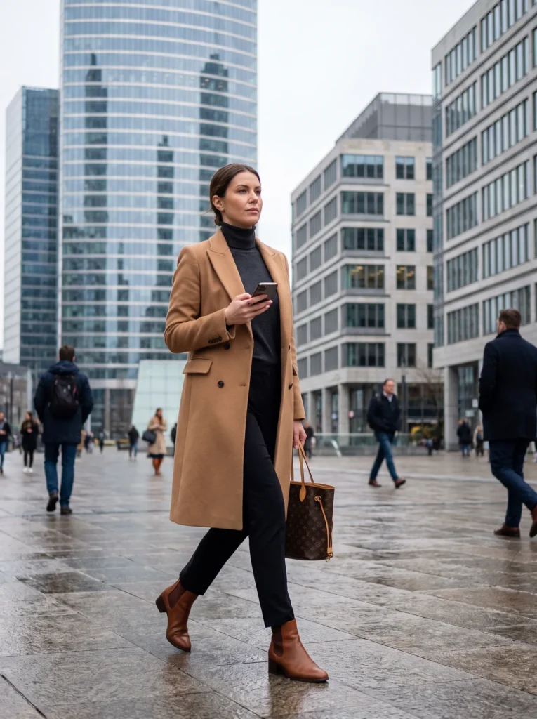 Structured coat over a simple base
