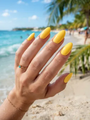 Sunshine yellow nails