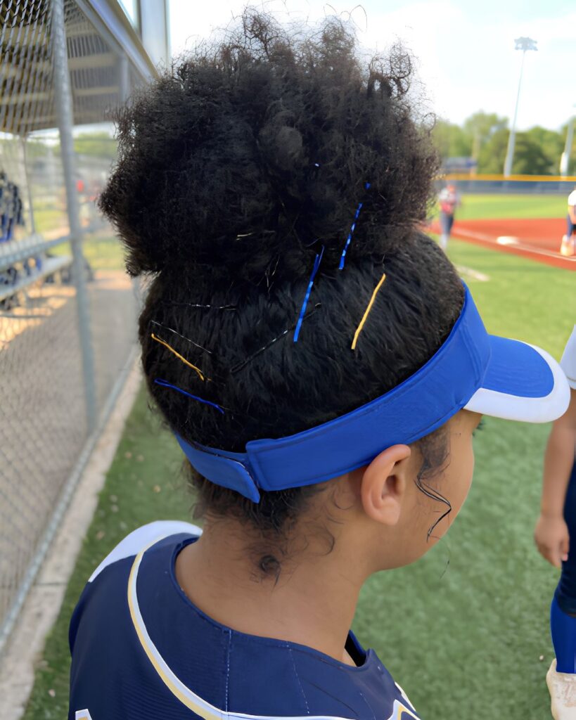 Texture puff with pins