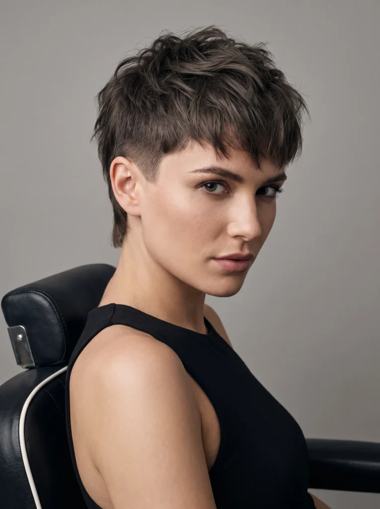 Textured crop mullet