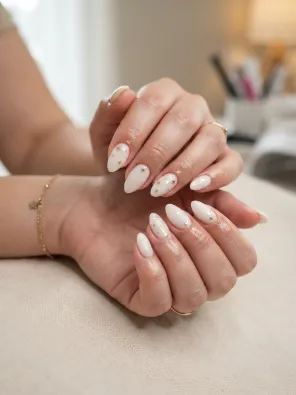 Tiny star accent nails
