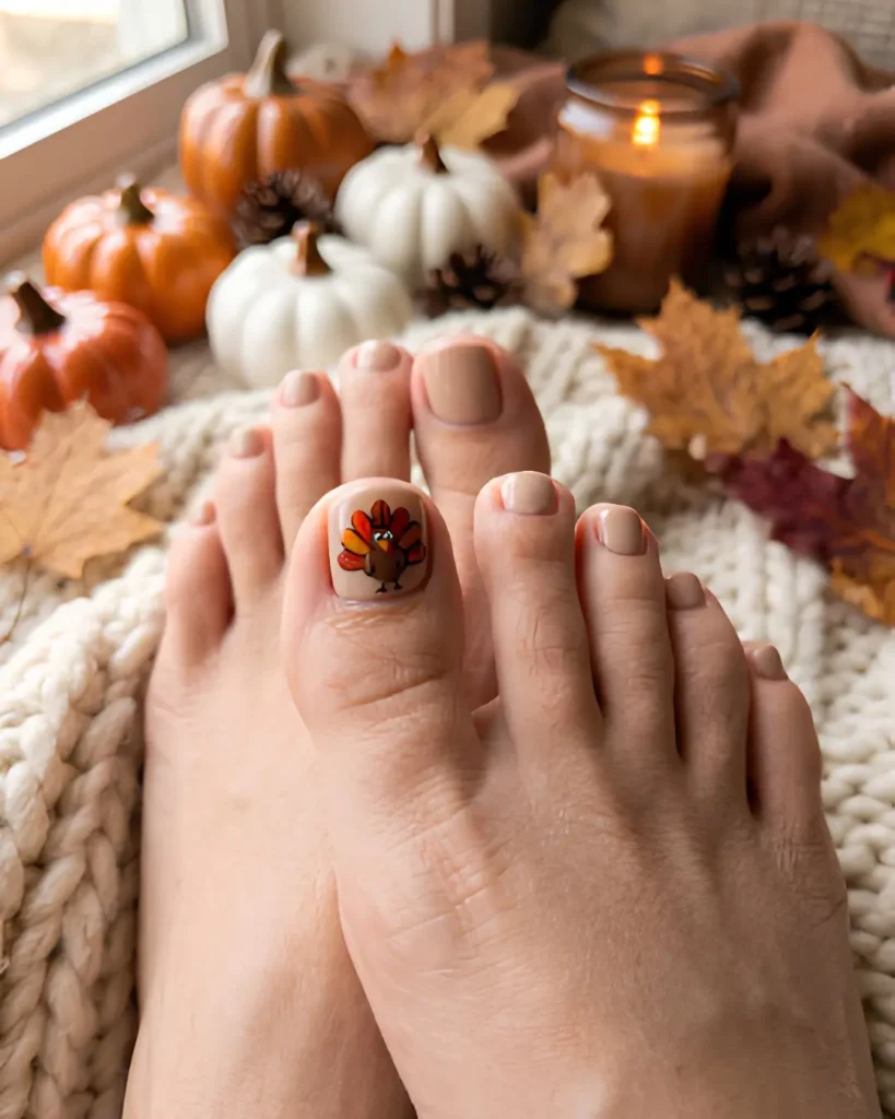 Tiny Turkey Accent Nail