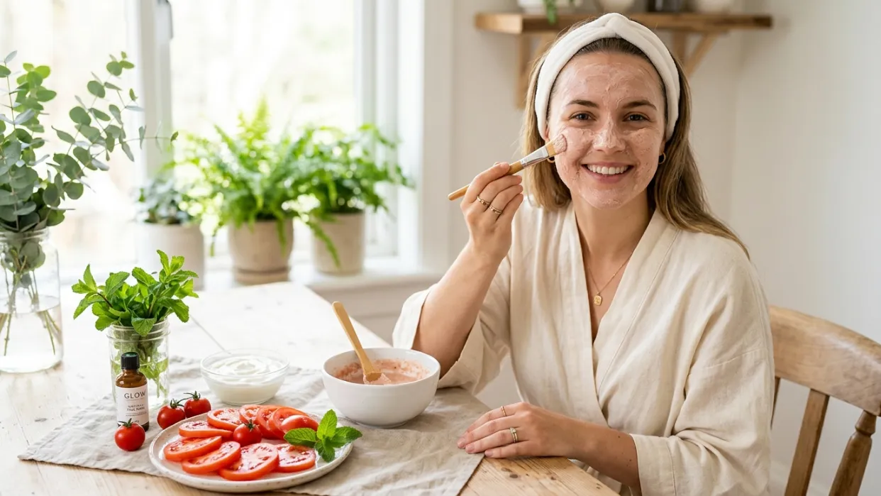 Tomato and yoghurt mask