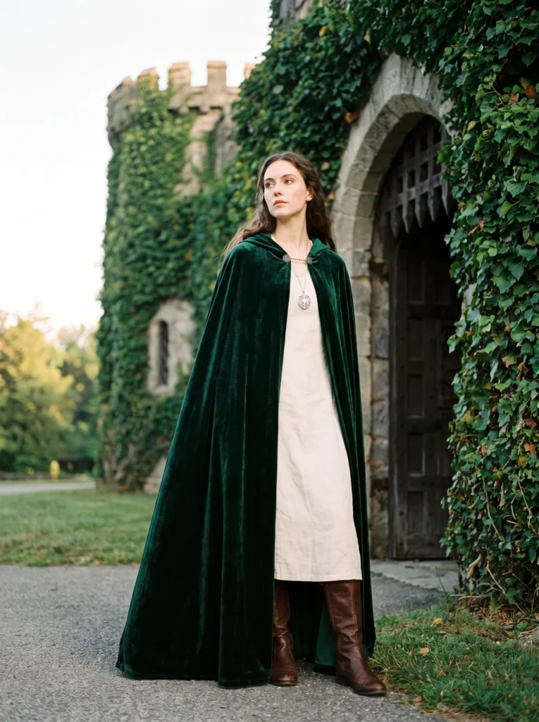 Velvet cloak over everyday basics