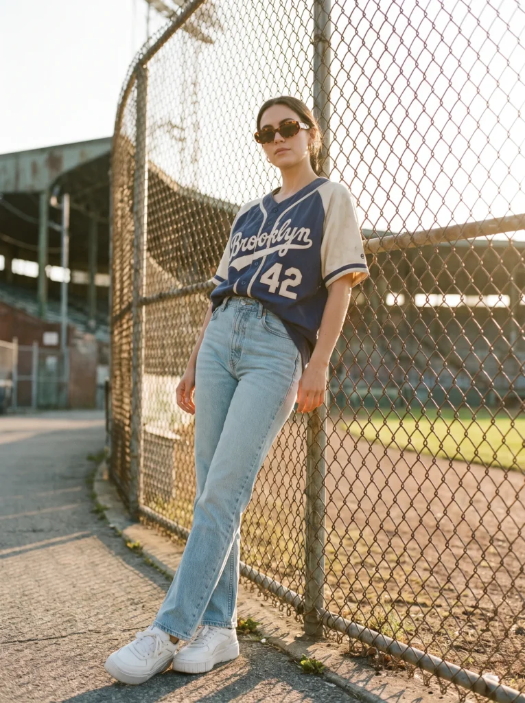 Vintage style baseball jersey