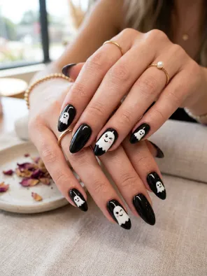 Winking ghost nails