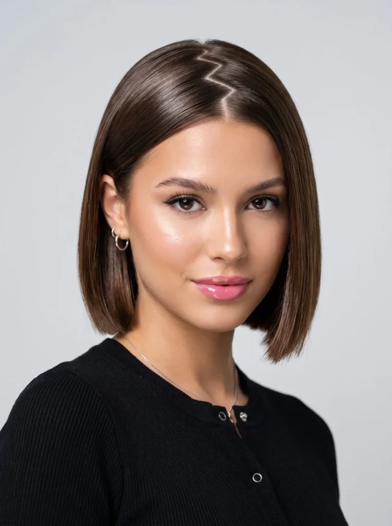 Zigzag part bob