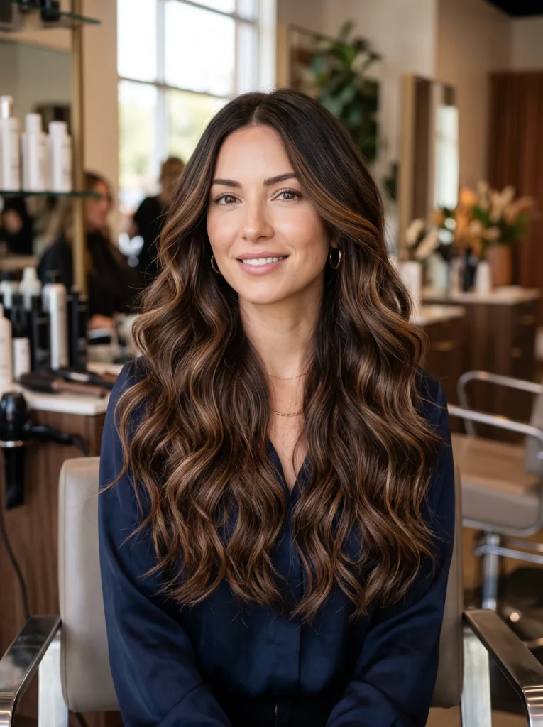 Chocolate brown balayage