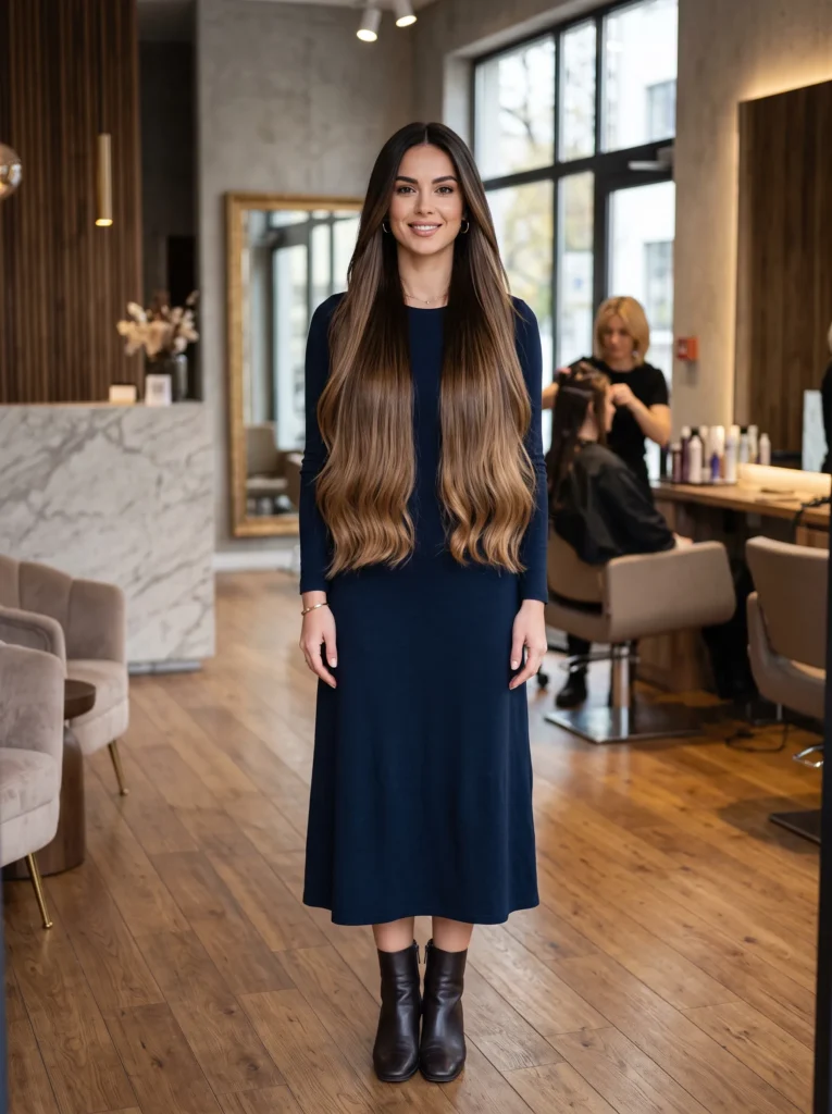 Chocolate brown ombre