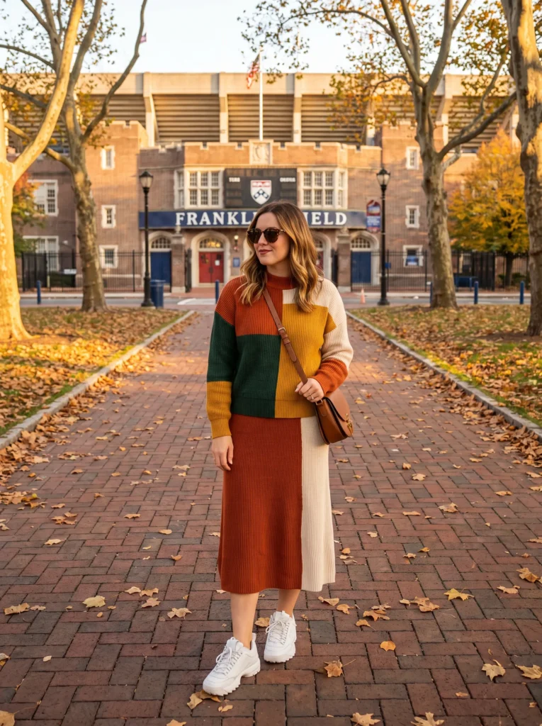 Color block sweater set