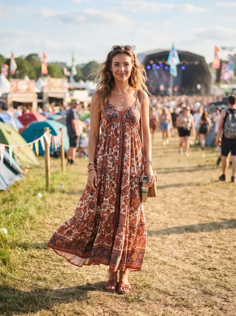 Flowy boho maxi dress