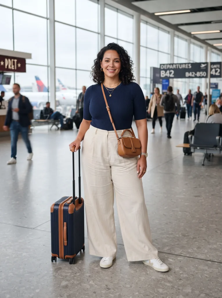 Flowy pants with a fitted bodysuit