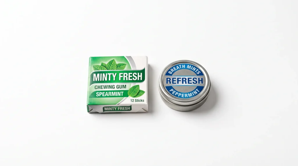 Gum or breath mints