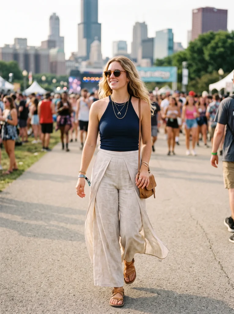 Halter top and palazzo pants